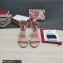 Dolce & Gabbana Heel 9.5cm Nappa leather sandals with baroque DG logo Nude Pink 2022