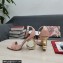 Dolce & Gabbana Heel 9.5cm Nappa leather sandals with baroque DG logo Nude Pink 2022