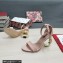Dolce & Gabbana Heel 9.5cm Nappa leather sandals with baroque DG logo Nude Pink 2022