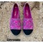 Chanel Printed Denim and Grosgrain Espadrilles G39028 Purple 2022