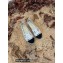Chanel Printed Denim and Grosgrain Espadrilles G39028 Gray 2022