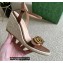 Gucci Platform 10cm Leather Espadrilles sandal Brown with Double G 2022