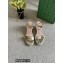 Gucci Platform 10cm Leather Espadrilles sandal Metallic Gold with Double G 2022