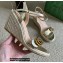 Gucci Platform 10cm Leather Espadrilles sandal Metallic Gold with Double G 2022