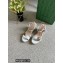 Gucci Platform 10cm Leather Espadrilles sandal White with Double G 2022