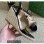 Gucci Platform 10cm Leather Espadrilles sandal Black with Double G 2022