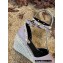 Valentino Grainy Calfskin Double Rockstud Wedge Espadrilles Nude Pink