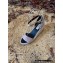Valentino Grainy Calfskin Double Rockstud Wedge Espadrilles Sandals Nude Pink