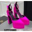 Versace Heel 15cm Platform 5.5cm Medusa Aevitas Satin Pointy Pumps Fuchsia 2022