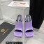 Versace Heel 16cm Platform 6.5cm Triplatform Mules Leather Lilac 2022