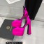Versace Heel 15cm Platform 5.5cm Medusa Aevitas Satin Pointy Pumps Fuchsia 2022