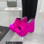 Versace Heel 16cm Platform 6.5cm Triplatform Mules Satin Fuchsia 2022