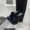 Versace Heel 16cm Platform 6.5cm Triplatform Mules Satin Black 2022