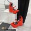 Versace Heel 16cm Platform 6.5cm Triplatform Satin Sandals Red 2022