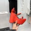 Versace Heel 16cm Platform 6.5cm Triplatform Satin Sandals Red 2022