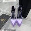 Versace Heel 15cm Platform 5.5cm Medusa Aevitas Satin Pointy Pumps Lilac 2022