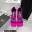 Versace Heel 16cm Platform 6.5cm Triplatform Satin Sandals Fuchsia 2022