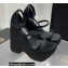 Versace Heel 16cm Platform 6.5cm Triplatform Satin Sandals Black 2022