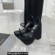 Versace Heel 16cm Platform 6.5cm Triplatform Satin Sandals Black 2022