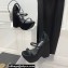 Versace Heel 16cm Platform 6.5cm Triplatform Satin Sandals Black 2022