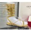 Valentino Rockstud No Limit Nappa Flat Sandals Gold 2022
