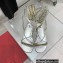 Valentino Rockstud No Limit Nappa Flat Sandals Silver 2022