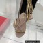 Valentino Rockstud No Limit Nappa Flat Sandals Nude 2022