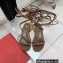 Valentino Rockstud No Limit Nappa Flat Sandals Brown 2022