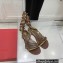 Valentino Rockstud No Limit Nappa Flat Sandals Brown 2022