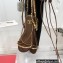 Valentino Rockstud No Limit Nappa Flat Sandals Brown 2022