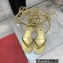 Valentino Rockstud No Limit Nappa Flat Thong Sandals Gold 2022
