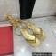 Valentino Rockstud No Limit Nappa Flat Thong Sandals Gold 2022