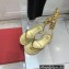 Valentino Rockstud No Limit Nappa Flat Thong Sandals Gold 2022