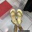 Valentino Rockstud No Limit Nappa Flat Thong Sandals Gold 2022