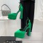 Versace Heel 15cm Platform 5.5cm Medusa Aevitas Satin Pointy Pumps Green 2022