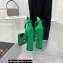 Versace Heel 15cm Platform 5.5cm Medusa Aevitas Satin Pointy Pumps Green 2022