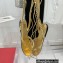Valentino Rockstud No Limit Nappa Flat Thong Ankle Sandals Gold 2022