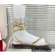 Valentino Rockstud No Limit Nappa Flat Thong Ankle Sandals Silver 2022