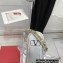 Valentino Rockstud No Limit Nappa Flat Thong Ankle Sandals Silver 2022