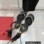 Valentino Rockstud No Limit Nappa Flat Thong Ankle Sandals Black 2022