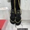 Valentino Rockstud No Limit Nappa Flat Thong Ankle Sandals Black 2022