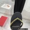 Valentino Rockstud No Limit Nappa Flat Thong Ankle Sandals Black 2022