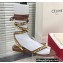 Valentino Rockstud No Limit Nappa Flat Thong Ankle Sandals Brown 2022