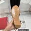 Valentino Rockstud No Limit Nappa Flat Thong Ankle Sandals Brown 2022