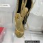 Valentino Rockstud No Limit Nappa Flat Ankle Sandals Gold 2022