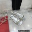 Valentino Rockstud No Limit Nappa Flat Ankle Sandals Silver 2022