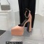 Versace Heel 15cm Platform 5.5cm Medusa Aevitas Satin Pointy Pumps Nude Pink 2022