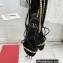 Valentino Rockstud No Limit Nappa Flat Ankle Sandals Black 2022