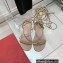Valentino Rockstud No Limit Nappa Flat Ankle Sandals Nude 2022