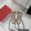 Valentino Rockstud No Limit Nappa Flat Ankle Sandals Nude 2022